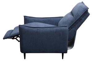 Fotel wypoczynkowy niebieski z funkcją relaks CIZERIO