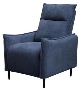Fotel wypoczynkowy niebieski z funkcją relaks CIZERIO