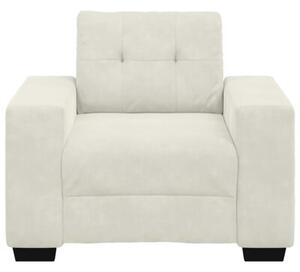 Sofa fotel kremowy 100x78x80 cm aksamit