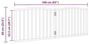 Składana bramka dla psa, 2 panele, brązowy dąb, 160 cm, drewno