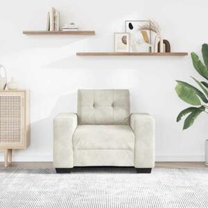 Sofa fotel kremowy 100x78x80 cm aksamit