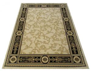 Kremowy prostokątny dywan we wzory - Nesso