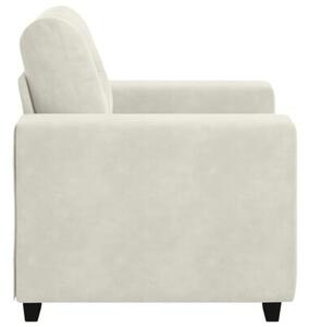 Sofa fotel kremowy 100x78x80 cm aksamit