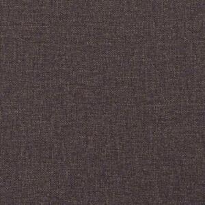 Sofa chesterfield, trzyosobowa, ciemnobrÄ zowa, obita tkaninÄ