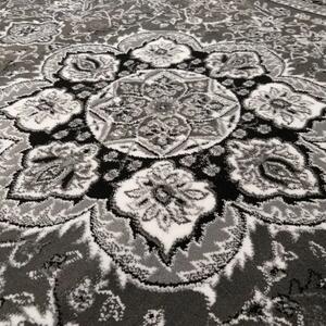 Szary owalny dywan we wzory - Marhal