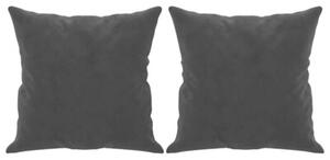 Sofa 3-osobowa z poduszkami, czarna, 180 cm, aksamit