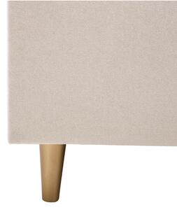 Łóżko tapicerowane na złotych nogach SANTADI 160x200 cm
