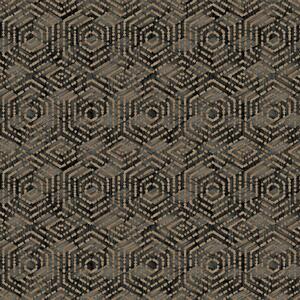 DUTCH WALLCOVERINGS Tapeta w geometryczny wzór, brązowo-czarna
