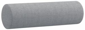 Sofa 2-osobowa z poduszkami, jasnoszara, 120 cm, tkanina