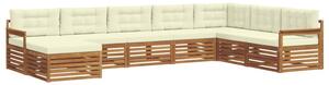 Zestaw mebli ogrodowych z litego drewna akacjowego z poduszkami - elegancki i funkcjonalny design do ogrodu i tarasu