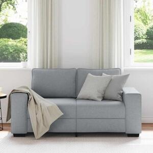 Sofa 2-osobowa jasnoszara 120 cm tkanina