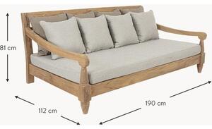 Sofa ogrodowa z drewna tekowego Bali (4-osobowa)
