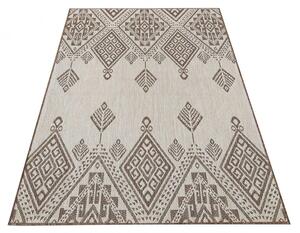 Brązowy dywan dwustronny w stylu boho - Oldex 6X