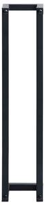 Czarny metalowy wieszak łazienkowy - Longi 4X