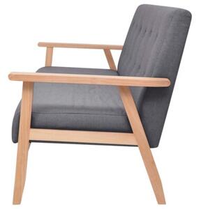Osobowa 3 sofa tapicerowana, ciemnoszara
