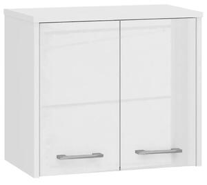 Biała wisząca szafka łazienkowa w połysku - Zofix 4X