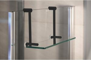 SAPHO 1301-15B szklana półka wisząca na kabinę prysznicową 40 x 18 x 12,5 cm, czarny mat