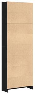 Półka na książki czarny dąb 60 x 24 x 176 cm