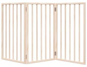 Bramka dla psa składana 3 panele 150 cm drewno topolowe