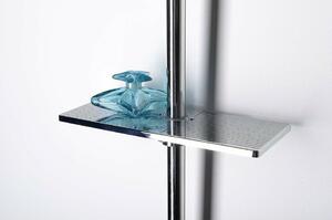 SAPHO SK111 półka na drążek prysznicowy, srebrny