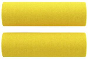Sofa 2-osobowa z poduszkami, jasnoÅ¼Ã³Åta, 120 cm, tkanina