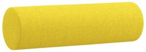 Sofa 2-osobowa z poduszkami, jasnoÅ¼Ã³Åta, 140 cm, tkanina