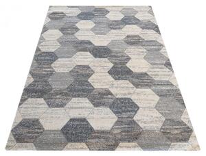 Szary nowoczesny dywan w sześciokąty - Howard