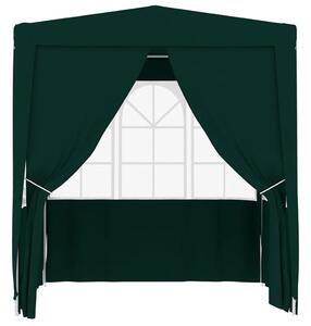 Namiot imprezowy ze ściankami, 2,5x2,5 m, zielony, 90 g/m²