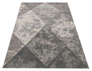Szary geometryczny nowoczesny dywan - Vilat
