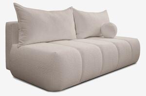 Sofa Rozkładana Kanapa z Funkcją Spania Dwuosobowa Do Salonu Beżowy SARIA