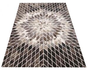 Brązowy nowoczesny miękki dywan - Tureso