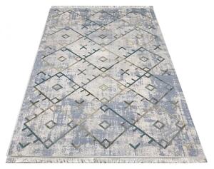 Szary skandynawski dywan w nowoczesne wzory - Dehab