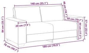 Sofa 2-osobowa ciemnozielona 180x78x84 cm tkanina