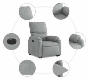 Podnoszony fotel masujÄ cy, elektryczny, rozkÅadany, jasnoszary