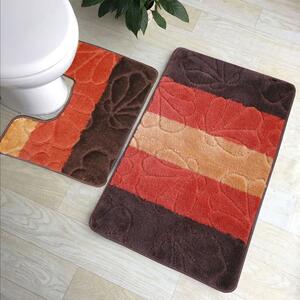 Brązowy komplet dywaników łazienkowych - Visto 4X