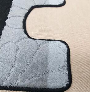 Czarny komplet dywaników łazienkowych - Visto 4X