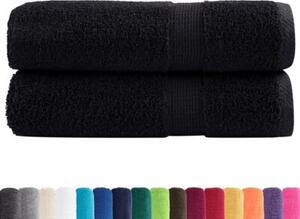 Ręczniki premium solund, 2 szt., czarne, 70x140 cm, 600 g/cm²