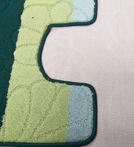 Komplet zielonych dywaników do łazienki - Visto 4X