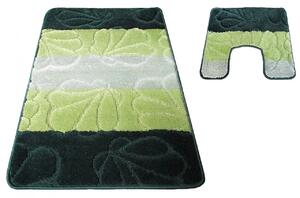 Komplet zielonych dywaników do łazienki - Visto 4X