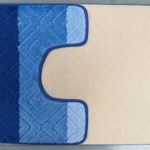 Niebieskie miękkie dywaniki łazienkowe - Herion 4X