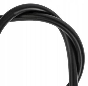 Wąż prysznicowy Sepio PVC czarny 150cm gumowy gładki obrotowy stal nierdzewna