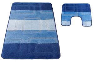 Niebieskie nowoczesne dywaniki łazienkowe - Amris 4X