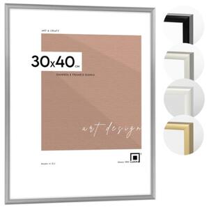 Ramka na zdjęcia 30x40 cm aluminiowa ramka srebrna do zdjęć 40x30 cm LUCA®