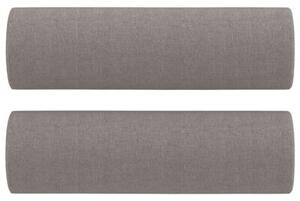 Sofa 2-osobowa z poduszkami, taupe, 140 cm, tkanina