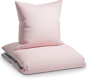 Sleepwise Soft Wonder-Edition, pościel, 135 x 200 cm, jasnoszara/różowa