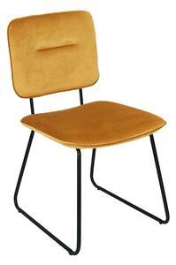 Żółte krzesło welwetowe - Monroi