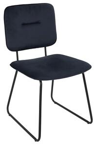Granatowe krzesło welwetowe - Monroi