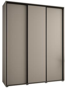 Szafa przesuwna wysoka Dakota 1 200, gł. 45 cm kaszmir + kaszmir + czarny