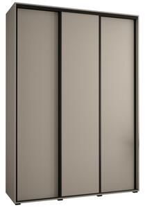 Szafa przesuwna wysoka Dakota 1 180, gł. 60 cm kaszmir + kaszmir + czarny