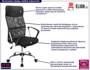 Czarny ergonomiczny fotel biurowy – Sevito